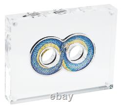 2022 OUROBOROS 2oz $2 Silver Antiqued Colored Coin Australia