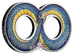 2022 Ouroboros 2 oz Antiqued Silver Coin Australia