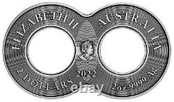 2022 Ouroboros 2 oz Antiqued Silver Coin Australia