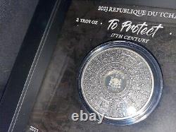2022 Republic of Chad History of War To Protect Ultra High Relief 2 oz Silv