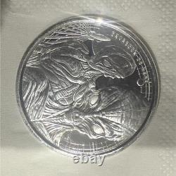 2022 Republic of Ghana 20 Cedis The Grey 1 Troy Oz. 999 Fine Silver Coin