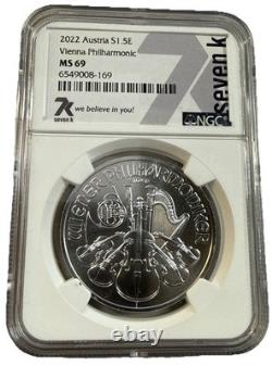 2022 Silver 1oz Austria St Se Vienna Philharmonic NGC MS69