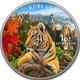 2022 South Korea Tiger! 1 Ounce Pure Silver. 999 Colorized Coin Series