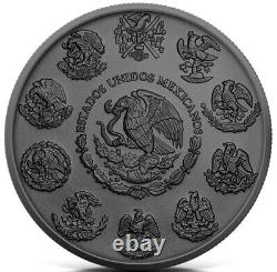 2023 1 Oz Silver MEXICAN LOVE KILLS LIBERTAD Ruthenium Colored Coin