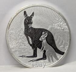 2023 2 oz Australian. 999 Silver Coin Mother & Baby Kangaroo/ Queen Elizabeth