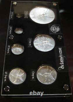 2023 7-Coin Mexican Silver Libertad Set (Magnificent Seven Display Case) 8.9 oz