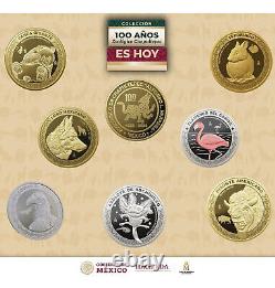 2023 MEXICO CITY ZOO centy. 7 BU ANIMAL NICKEL ed. Pcs. In folder + postal sheet