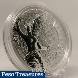 2023 Mexico 2 oz Silver Medal Independence With COA & Wood Box One of 500