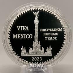2023 Mexico 2 oz Silver Medal Independence With COA & Wood Box One of 500