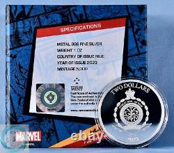 2023 Niue $2 1oz Silver Marvel Hulk Proof Coin