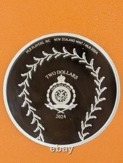 2024 Agoro Trading Coins MLB Bo Bichette 164/300 Topaz (Orange) 1 oz Silver Coin