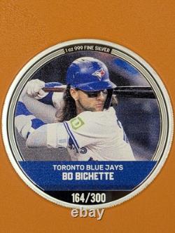 2024 Agoro Trading Coins MLB Bo Bichette 164/300 Topaz (Orange) 1 oz Silver Coin
