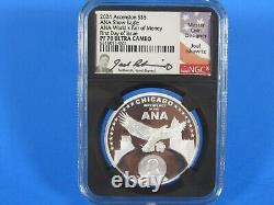 2024 Ascension Island, Coin, Chicago ANA WFOM NGC Pf 70 Ucam FDOI Iskowitz Sig