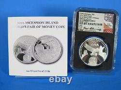 2024 Ascension Island, Coin, Chicago ANA WFOM NGC Pf 70 Ucam FDOI Iskowitz Sig