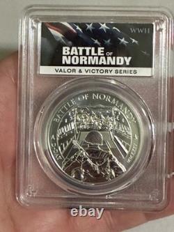 2024 Cook Islands $1 Battle of Normandy Valor & Victory 0.999 Silver PCGS MS70