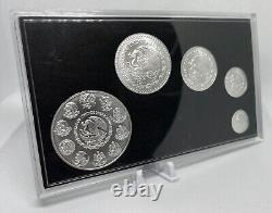 2024 Mexico Silver Libertad 5 Coin Set Bu 1 Oz To 1/20 Oz. 999 Fine Silver
