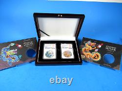 2024 P Australia, 2-Coin Set, Teal & Gold, YOTD NGC Pf 70 Ucam Early Releases