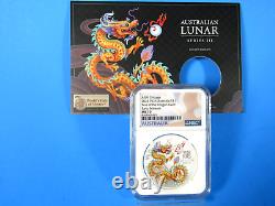 2024 P Australia, 3-Coin Set, Teal, Gold & Lilac, YOTD NGC Pf 70 Ucam ER