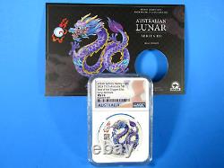 2024 P Australia, 3-Coin Set, Teal, Gold & Lilac, YOTD NGC Pf 70 Ucam ER