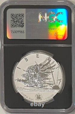 2024 Samoa $2 LIGHT OF LIBERTY 1 Oz Silver High Relief NGC Enhanced Rev PF70 FR
