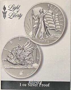 2024 Samoa $2 LIGHT OF LIBERTY 1 Oz Silver High Relief NGC Enhanced Rev PF70 FR