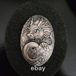2024 The Year of the Dragon Djibouti, 250 Fr. 5 oz silver coin