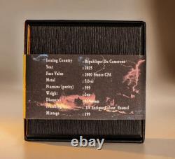 2025 Cameroon Pirates Anchor of Command Blackbeard 2 oz Silver UV Enameled Coin