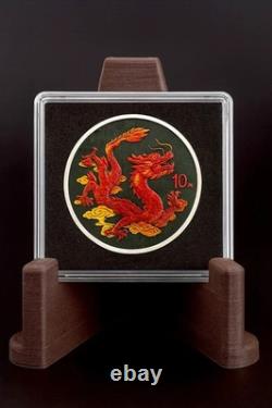 2025 China Dragon BU Metallic Colorized 1oz. 999 Silver Coin