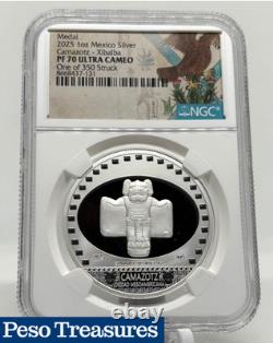 2025 Mexico Silver Proof Medal Camazotz Xibalba? 350 Minted? PF70 UCAM NGC