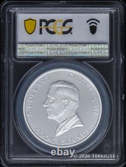 2026 Cook Islands $5 Bionics Orchid Silver 1oz PCGS PR70 First Day of Issue
