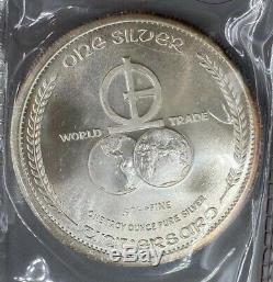 20 1972 One Troy Oz. 999 Fine Silver Universaro World Trade Round Coin