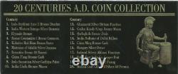 20 Coins from 20 Centuries Wood Box Set AD Silver & Bronze w COA