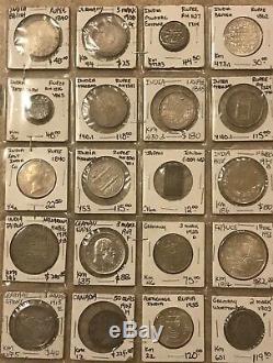 (20)World Silver Coins Lot, India, Germany, Japan, Canada, Portuguese, France