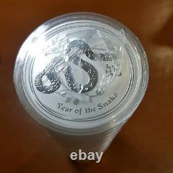 20 x Perth Mint 2013 Lunar Snake series2 1 OZ silver coins FREE global SHIPPING3