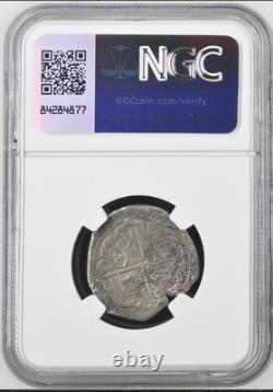 2R, Cob, Granada, 1566-98, NGC VF Details, Spain, Environmental Damage