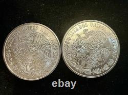 2 1978 Mexico 100 Cien Pesos Jose Morelos Silver Coins, Brilliant Uncirculated