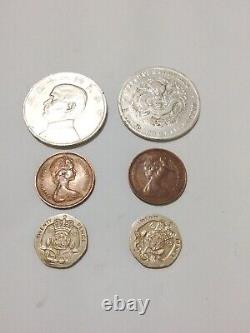 2 new pence 1971 2 1982 20 Pence 1 silver Chinese Dragon 1 1934 Chinese silver D