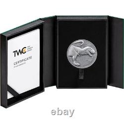 2 oz Silver Coin 2024 Cameroon Lost World Tyrannosaurus Rex T-Rex Antiqued