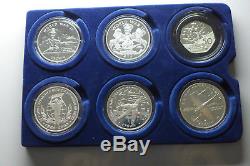 36 World War 2 Themed Silver Coins from the Mid to late 90s