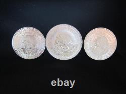 3 Coin Lot Of Silver Mexico AU+ Coins SEE DESCRIPTION FOR THE DETAILS