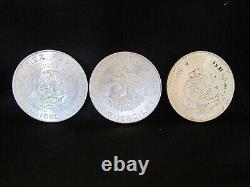 3 Coin Lot Of Various Silver Mexican Coins SEE DESCRIPTION FOR THE DETAILS