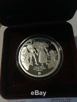 3 Disney 1988 Around the World 1 Oz. 999 Silver Proof consecutive serial # coins