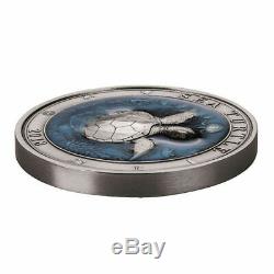 3 oz 2018 Barbados Underwater World Sea Turtle Silver Coin