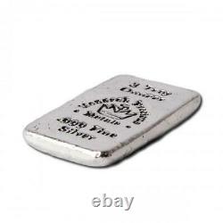 3 oz Silver Hand Poured Bar Monarch Metals MPM Three Ounce. 999 Fine Silver