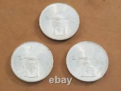 3x 1979 Mexico Silver Onzas 1 oz ASW Coins Casa de Moneda Onza