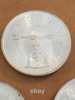 3x 1979 Mexico Silver Onzas 1 oz ASW Coins Casa de Moneda Onza