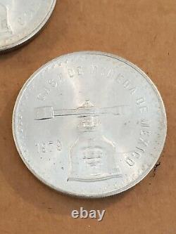 3x 1979 Mexico Silver Onzas 1 oz ASW Coins Casa de Moneda Onza