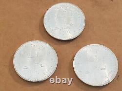 3x 1979 Mexico Silver Onzas 1 oz ASW Coins Casa de Moneda Onza