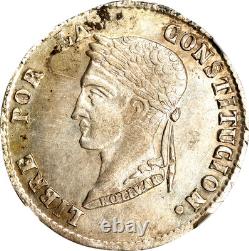 4 Soles 1855 Bolivia MS62