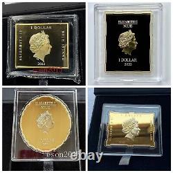4pcs set Niue World famous painting jigsaw series silver&copper coin HOT